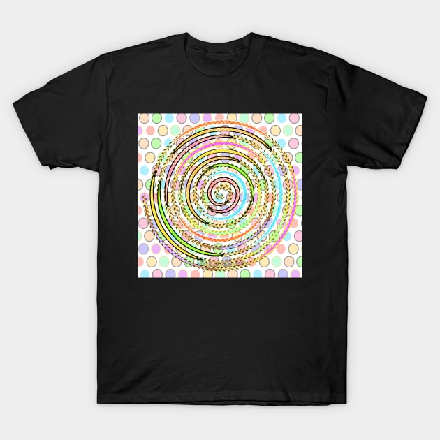 Spotty Spiral Polkadotty T-Shirt by imaginachine